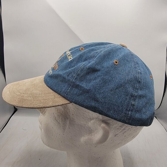 Huntington Dog Beach Preservation Society Headmaster Blue Denim Baseball Hat Cap - Picture 2 of 9